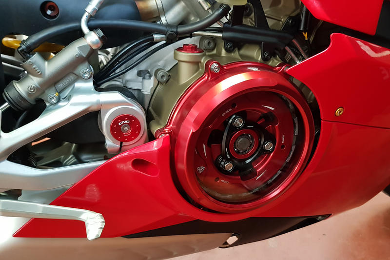 2018-2023 Ducati Panigale V4 Clear Oil Bath Clutch Cover by CNC Racing