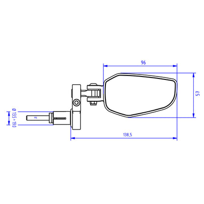 2014-2025 Yamaha MT07 Bar End Mirrors