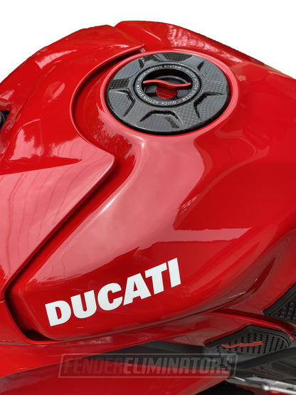2020-2024 Ducati Streetfighter V4 Carbon Fibre Quick Action Fuel Cap by TWM