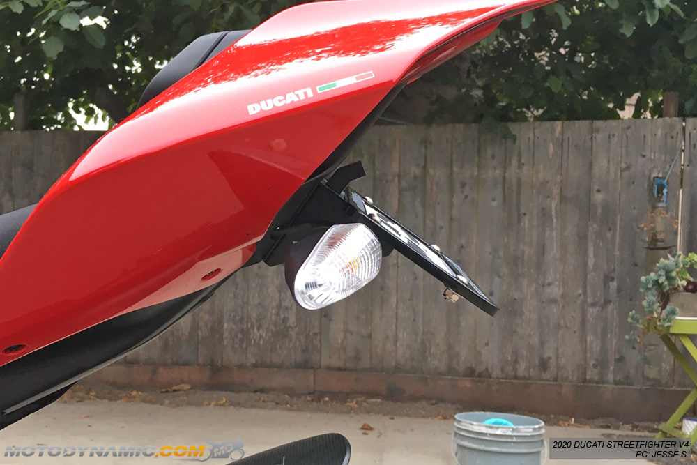 2020-2024 Ducati Streetfighter V4 Fender Eliminator / Tail Tidy by Motodynamic