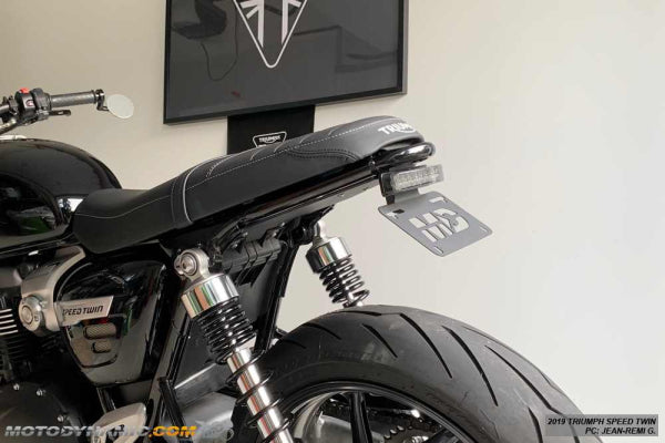 2016-2019 Triumph R Thruxton Fender Eliminator Kit and LED Tail Light in Clear Lens