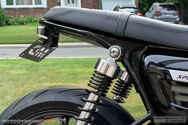 2016-2019 Triumph R Thruxton Fender Eliminator Kit and LED Tail Light in Clear Lens