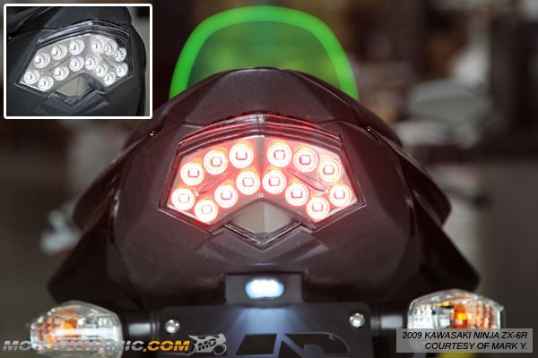 2008-2010 Kawasaki ZX10R Integrated Sequential Tail Light