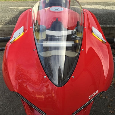 Ducati 959 1299 Panigale LED Mirror Block Off LED Front Turn Signals by New Rage Cycles