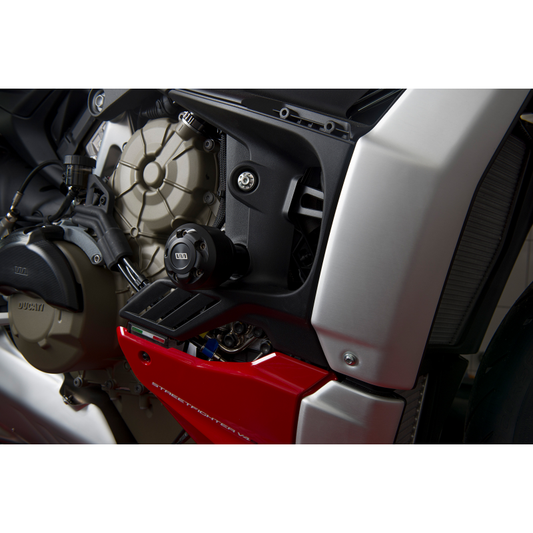 2020-2023 Ducati Streetfighter V4 Frame Sliders / Crash Pads by Womet-Tech