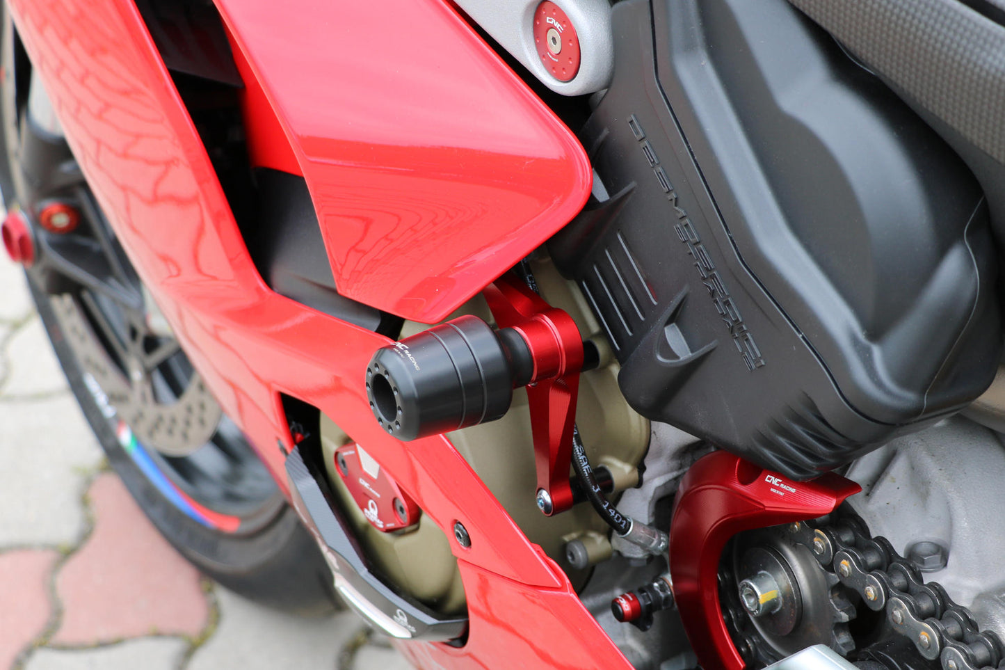 2018-2023 Ducati Panigale V4 Frame Sliders / Crash Pads by CNC Racing