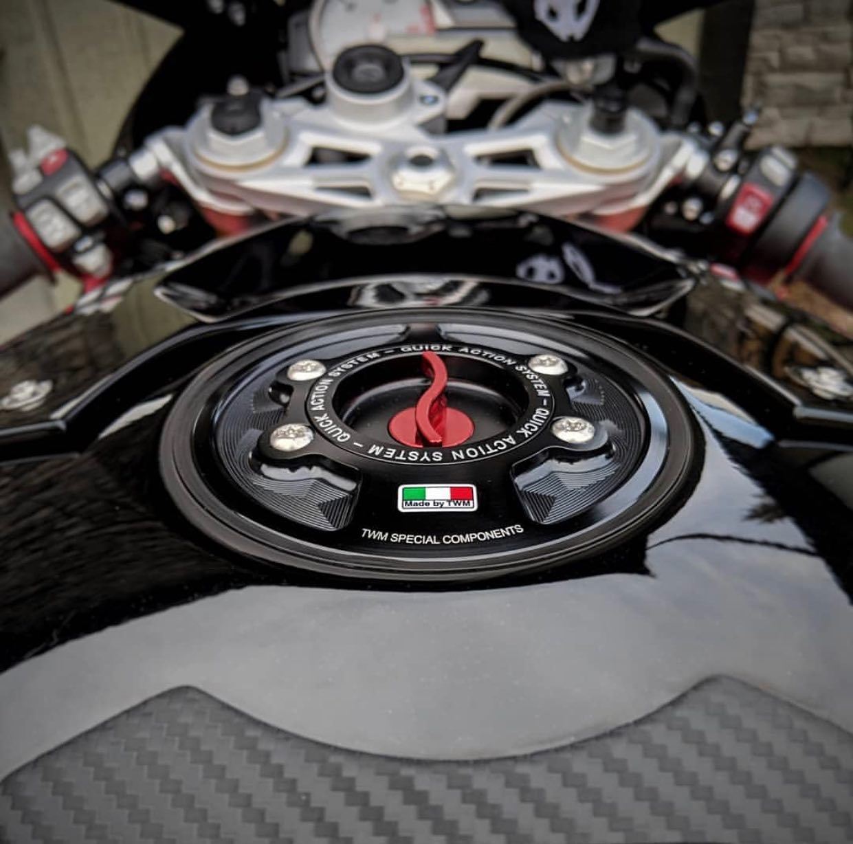 2018-2021 Ducati Monster 659 Quick Action Fuel Cap by TWM