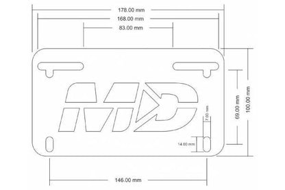 2015-2017 Yamaha FJ09 Fender Eliminator Kit / Tail Tidy with Plate Light
