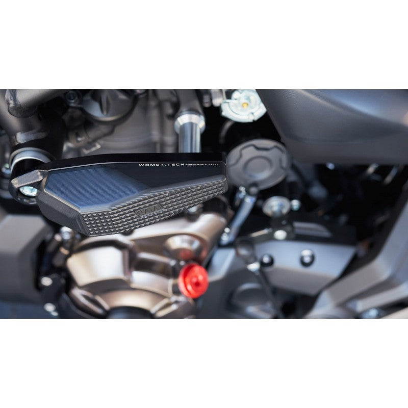 2014-2024 Yamaha MT07 Crash Protection Kit by Womet-Tech | Bar Ends, Fork Sliders, Axle Sliders and Frame Sliders