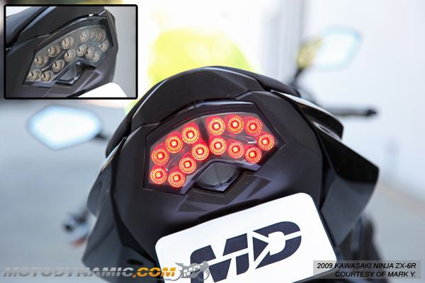 2009-2012 Kawasaki ZX6R Integrated Sequential Tail Light