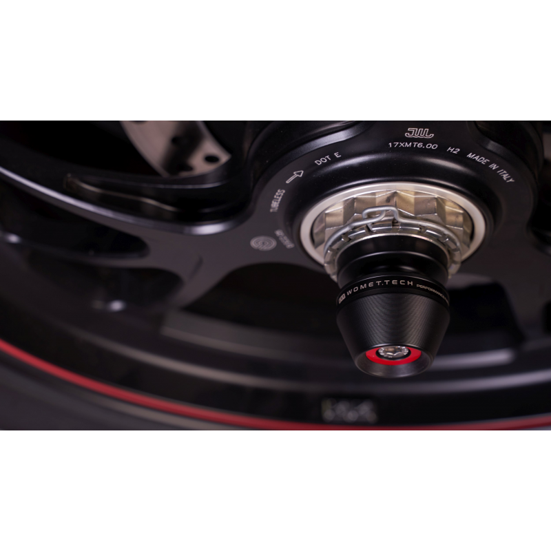 Ducati Diavel 1260 S Rear Axle Sliders by Womet-Tech | Ducati Diavel 1260 S Rear Axle Crash Protectors