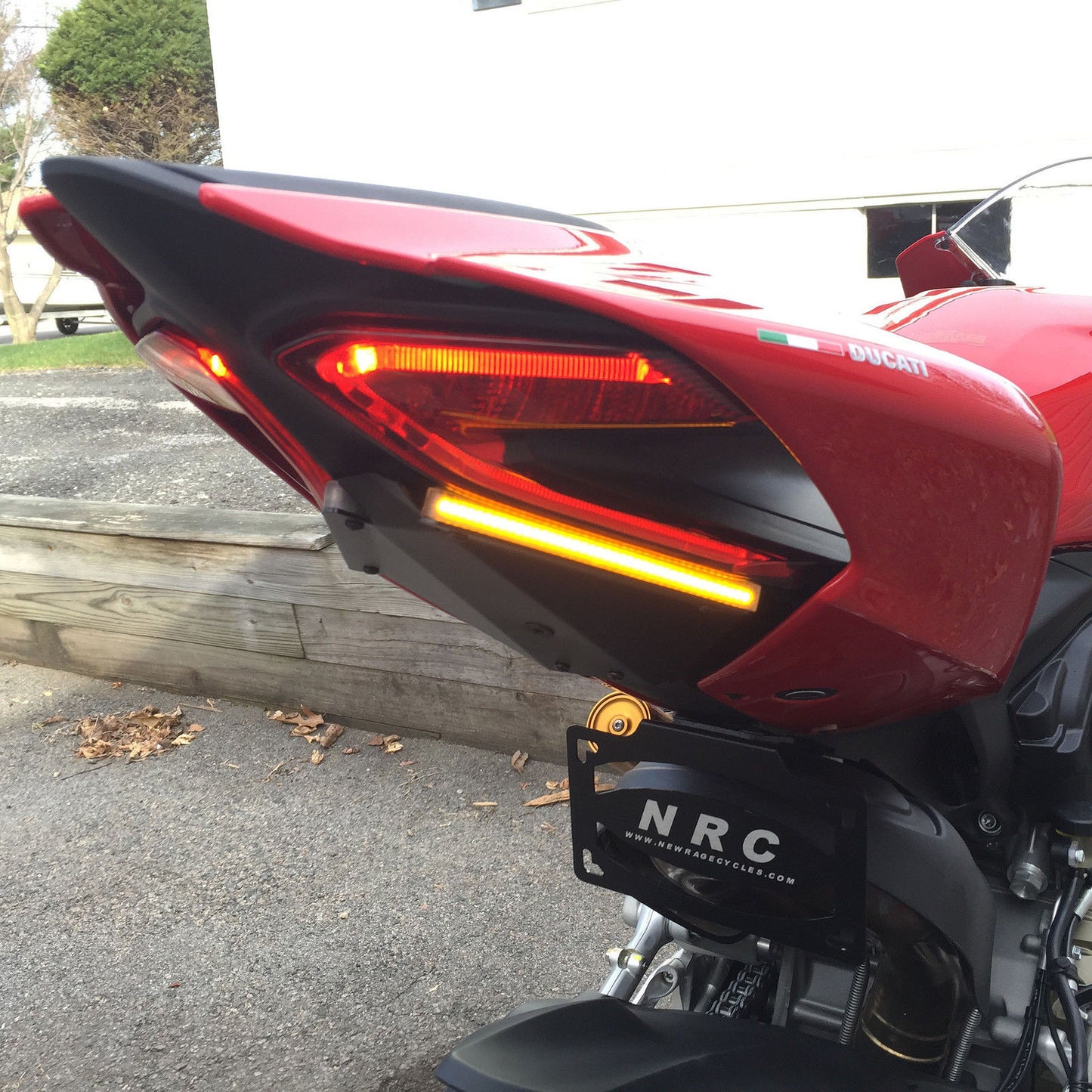Ducati 959 1299 Panigale Fender Eliminator Kit / Tail Tidy with LED Turn Signals by New Rage Cycles