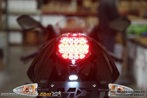 2013-2018 Triumph Street Triple S R Integrated Sequential LED Tail Light